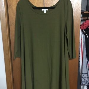 Leith green shift dress